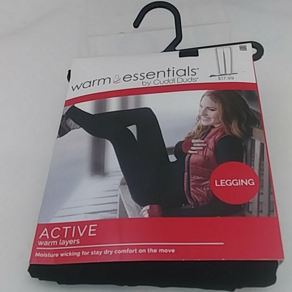 Cuddl Duds Pants - Cuddl Duds Women's Active Thermal Leggings Black XXL